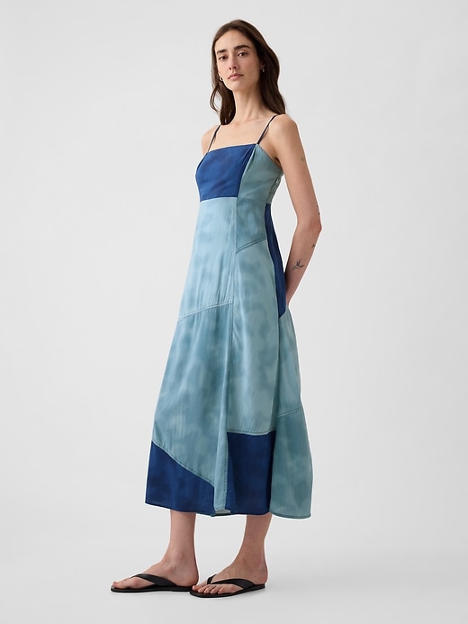 Image number 3 showing, Indigo Patchwork Maxi Dress