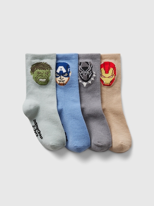 View large product image 1 of 1. babyGap &#124 Marvel Superhero Crew Socks (4-Pack)
