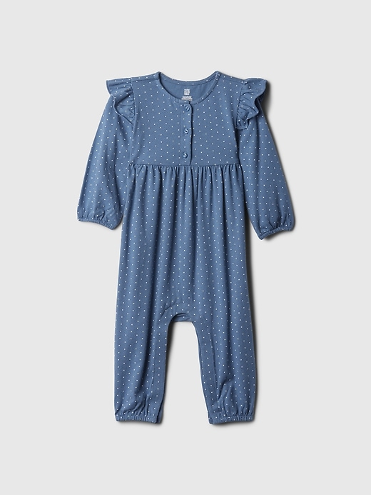 Image number 1 showing, Baby Organic Cotton Flutter One-Piece