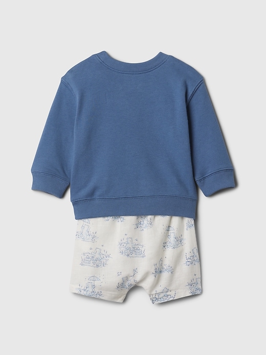 Image number 2 showing, Baby Linen-Cotton Logo Outfit Set