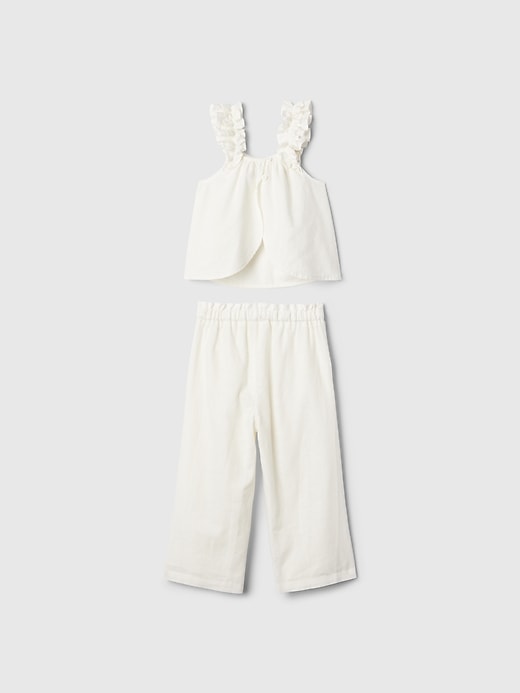 Image number 2 showing, babyGap Linen-Cotton Ruffle Outfit Set