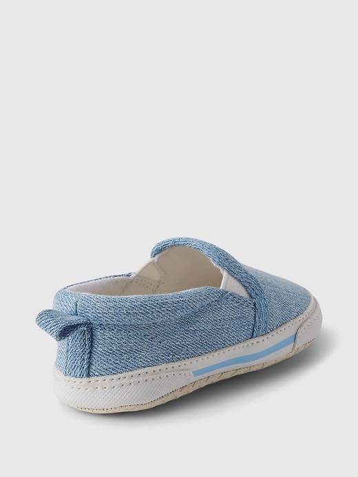 Image number 4 showing, Baby Denim Slip-On Shoes