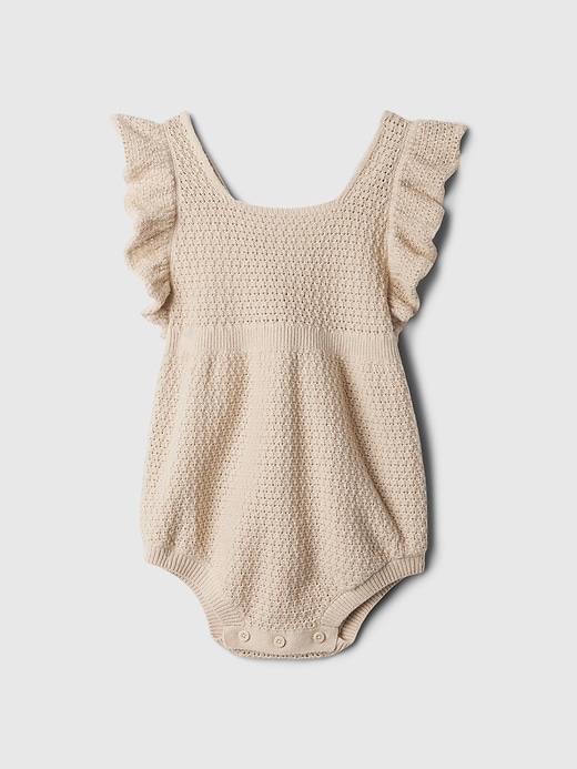 Image number 1 showing, Baby Crochet Shorty One-Piece