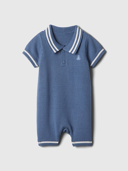Image number 1 showing, Baby Polo Sweater Shorty One-Piece