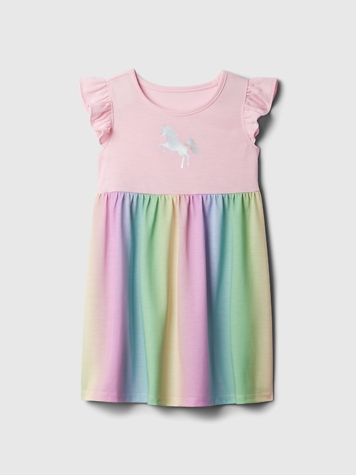 Image number 1 showing, babyGap Unicorn Recycled PJ Dress