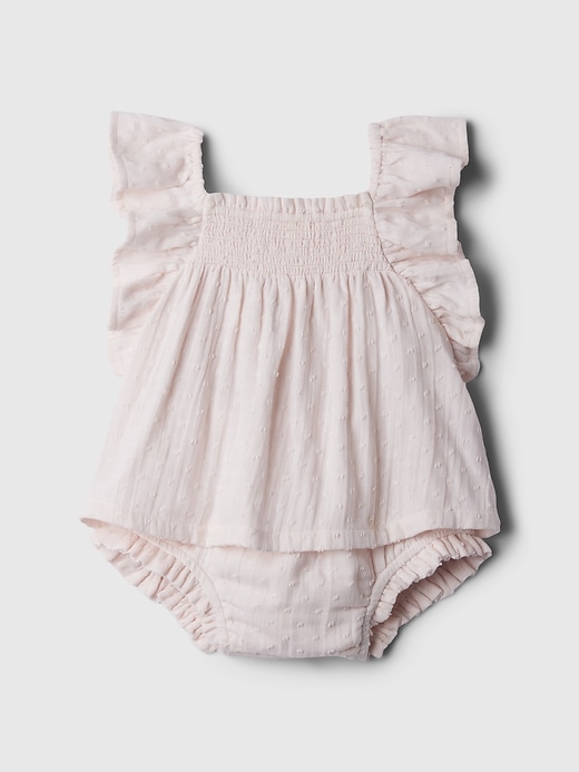 Image number 1 showing, Baby Crinkle Gauze Flutter Outfit Set
