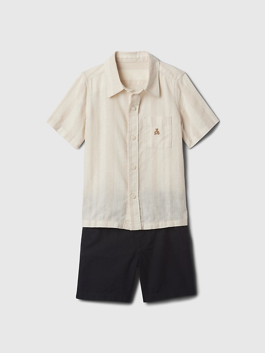 Image number 1 showing, babyGap Linen-Cotton Outfit Set