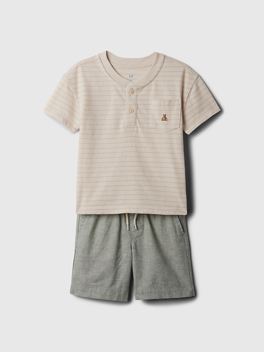 Image number 1 showing, babyGap Henley Outfit Set