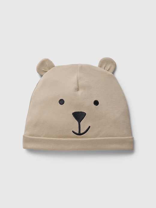 View large product image 1 of 1. Baby  Supima® Bear Hat
