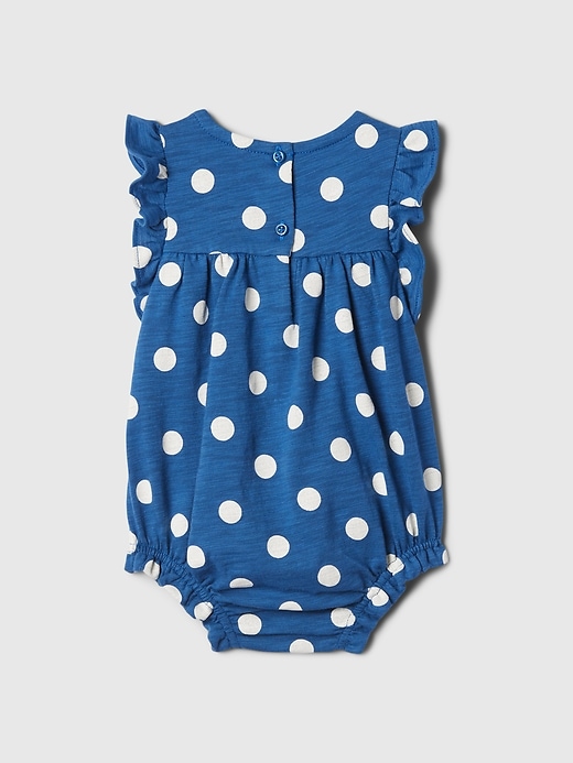 Image number 2 showing, Baby Polka Dot Bubble Shorty One-Piece