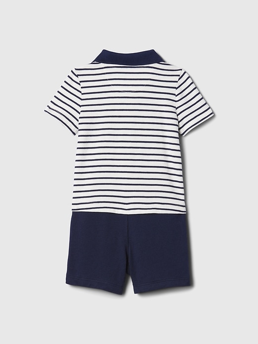 Image number 2 showing, Baby 2-in-1 Polo Shorty One-Piece