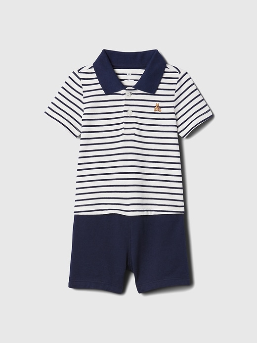 Image number 1 showing, Baby 2-in-1 Polo Shorty One-Piece