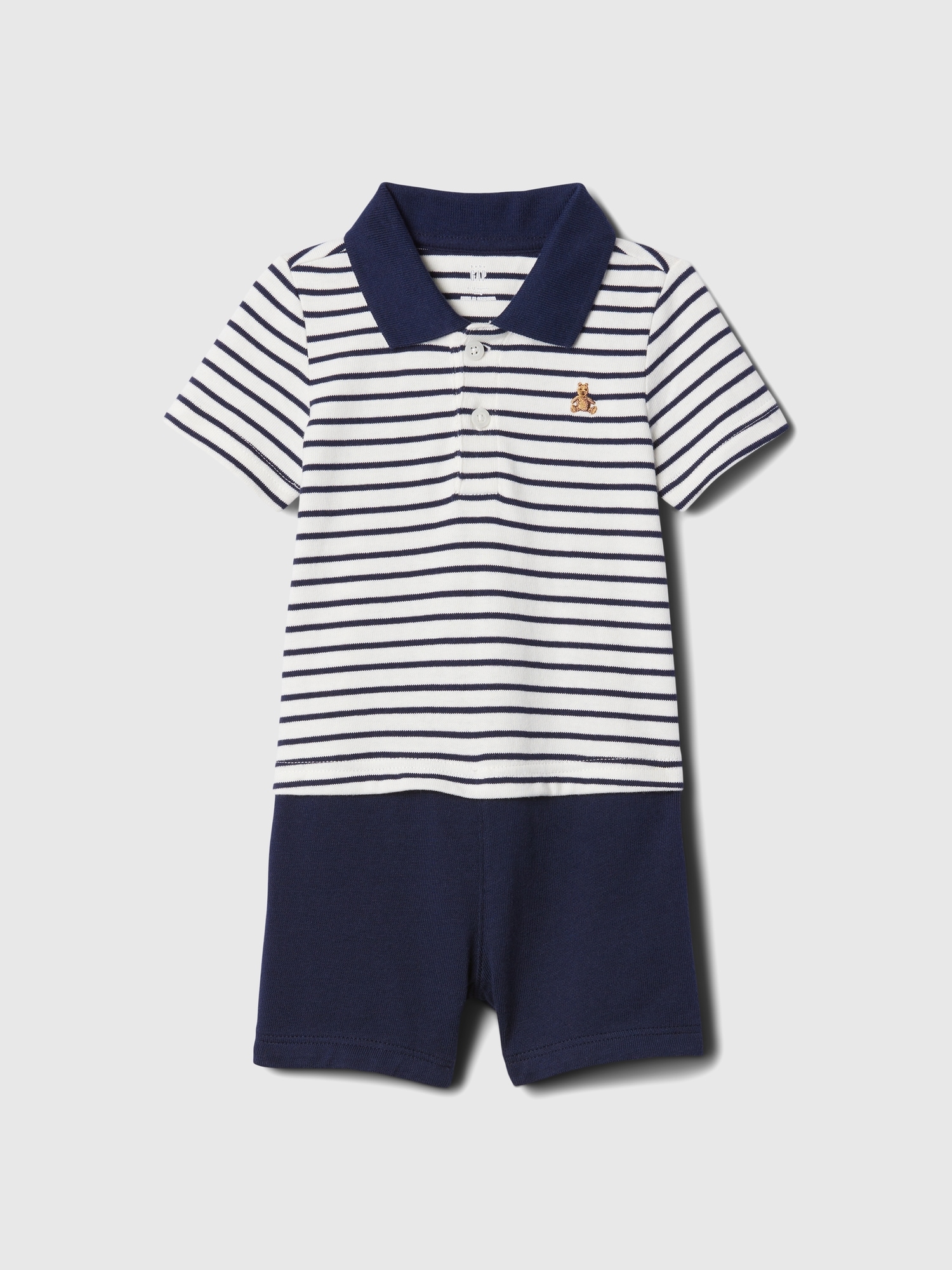 Baby 2-in-1 Polo Shorty One-Piece