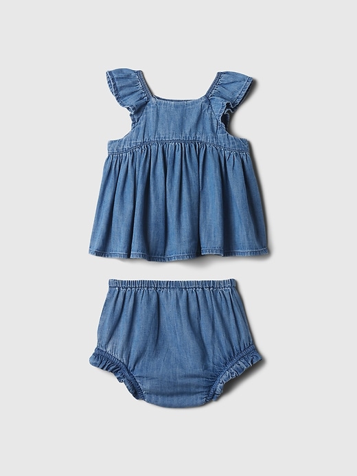Image number 2 showing, Baby Embroidered Denim Outfit Set