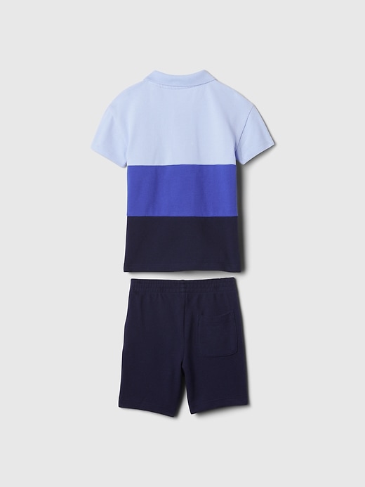 Image number 2 showing, babyGap Colorblock Pique Polo Outfit Set