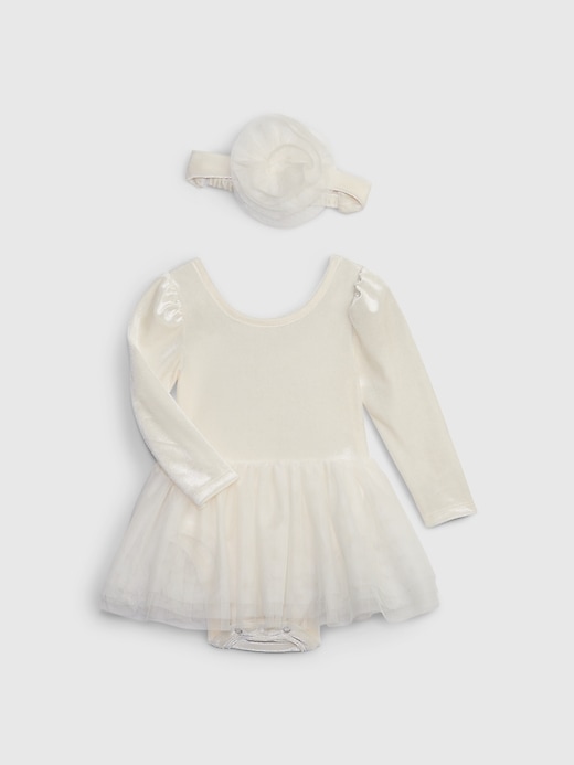 Image number 1 showing, Baby Velvet Tulle Dress Set