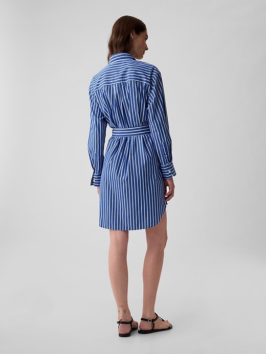 Image number 2 showing, Organic Cotton Stripe Mini Shirtdress
