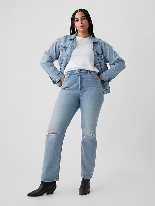 Image number 5 showing, High Rise Rigid &#39;90s Straight Jeans