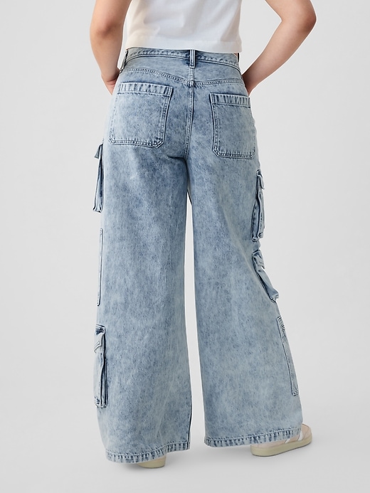 Image number 6 showing, Mid Rise Cargo Baggy Jeans