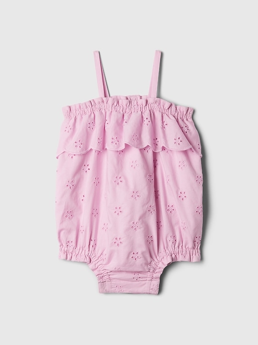 Image number 1 showing, Baby Eyelet Bubble Shorty One-Piece
