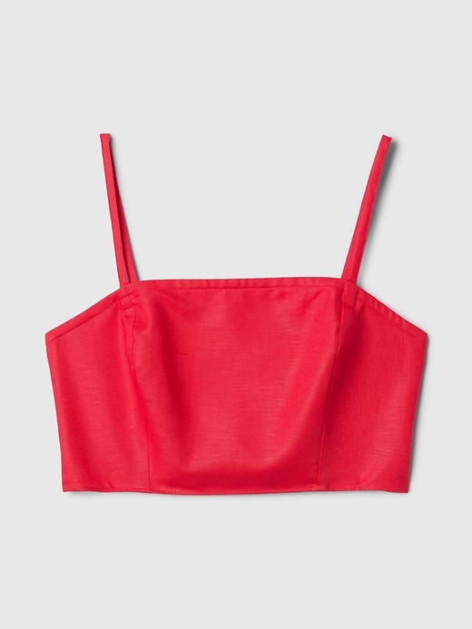 Image number 4 showing, Linen-Cotton Cropped Tube Top