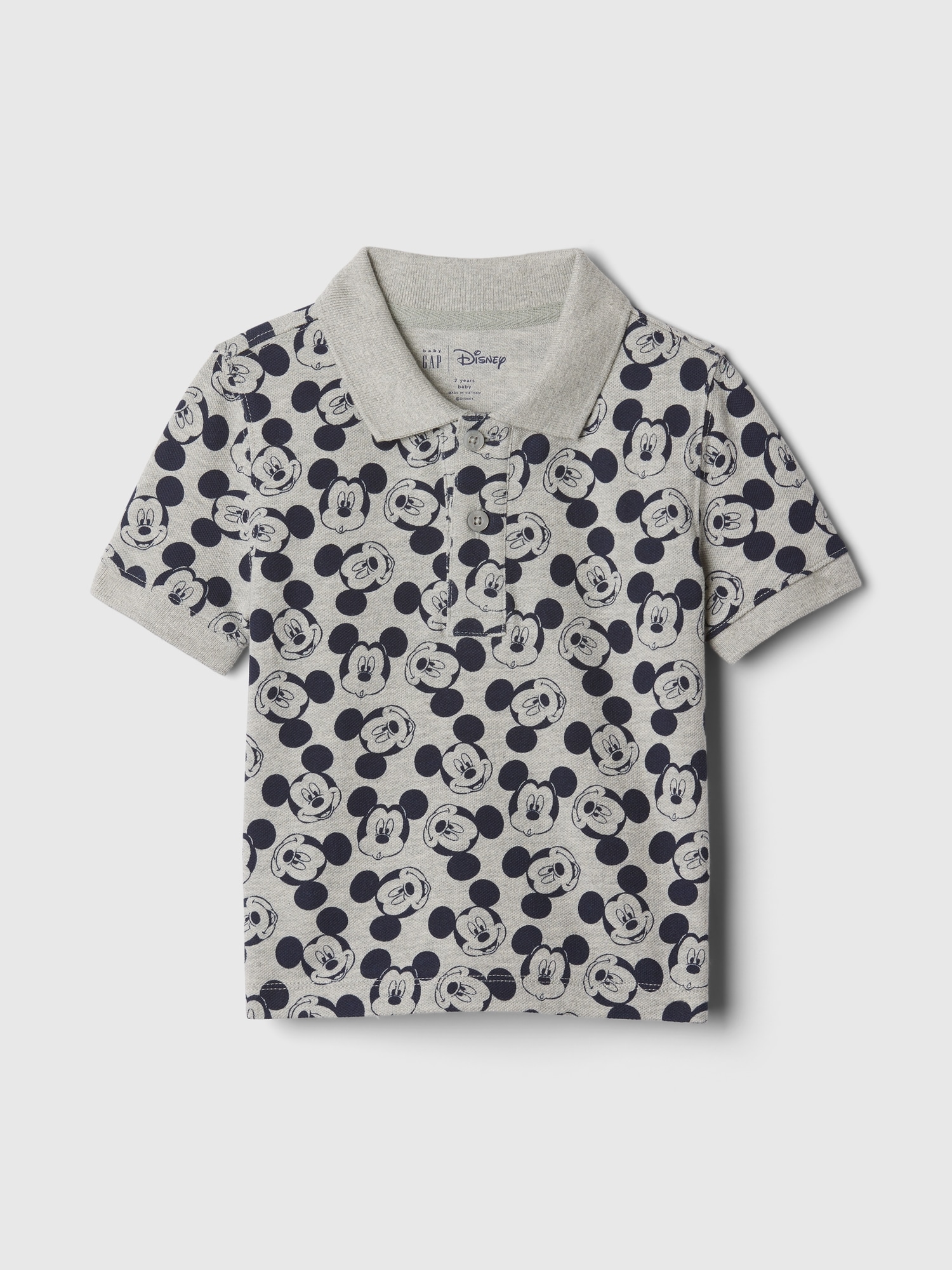 Shop Gap Baby | Disney Mickey Mouse Polo Shirt Shirt In Light Gray