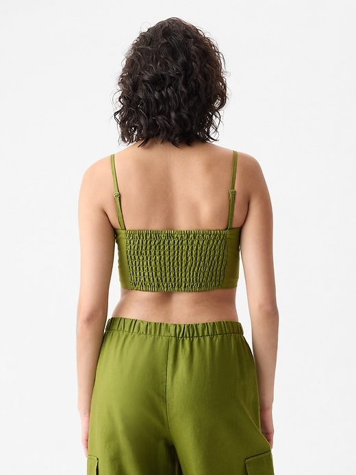 Image number 2 showing, Linen-Cotton Cropped Tube Top