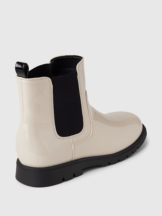Image number 4 showing, Kids Vegan Patent Leather Chelsea Boots