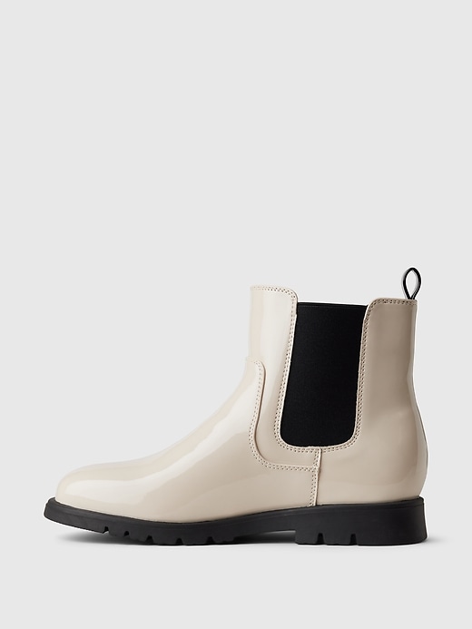 Image number 5 showing, Kids Vegan Patent Leather Chelsea Boots