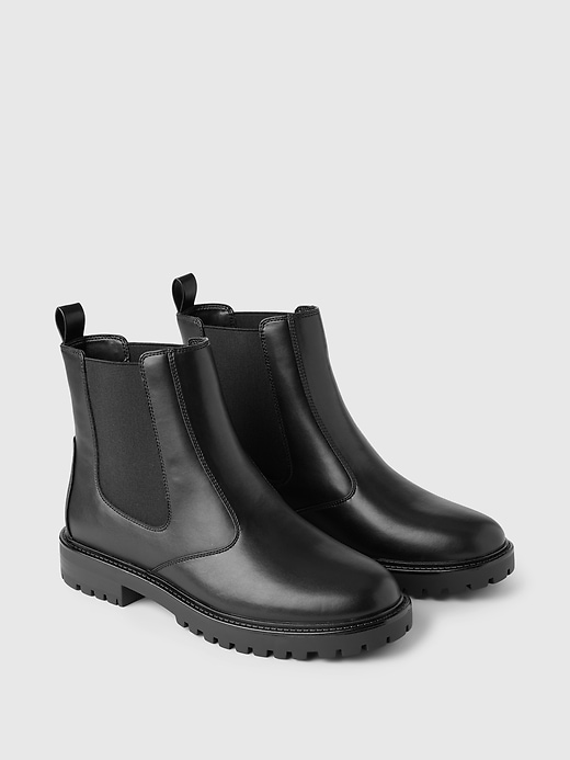 Image number 2 showing, Vegan Leather Chelsea Boots