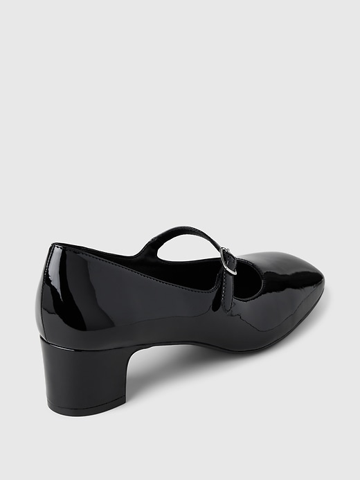 Image number 4 showing, Vegan Patent Leather Mary Jane Heels