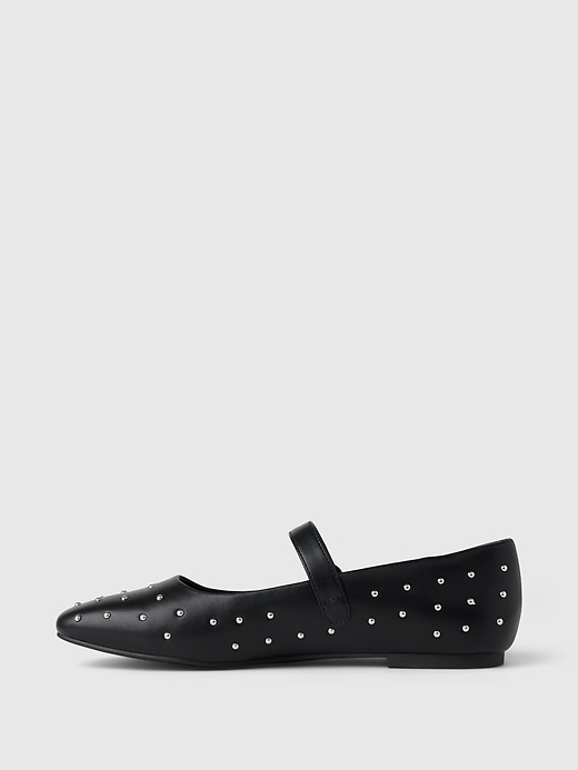 Image number 5 showing, Studded Vegan Leather Ballet Flats