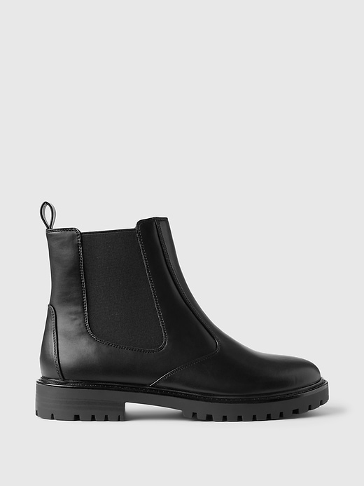 Image number 1 showing, Vegan Leather Chelsea Boots