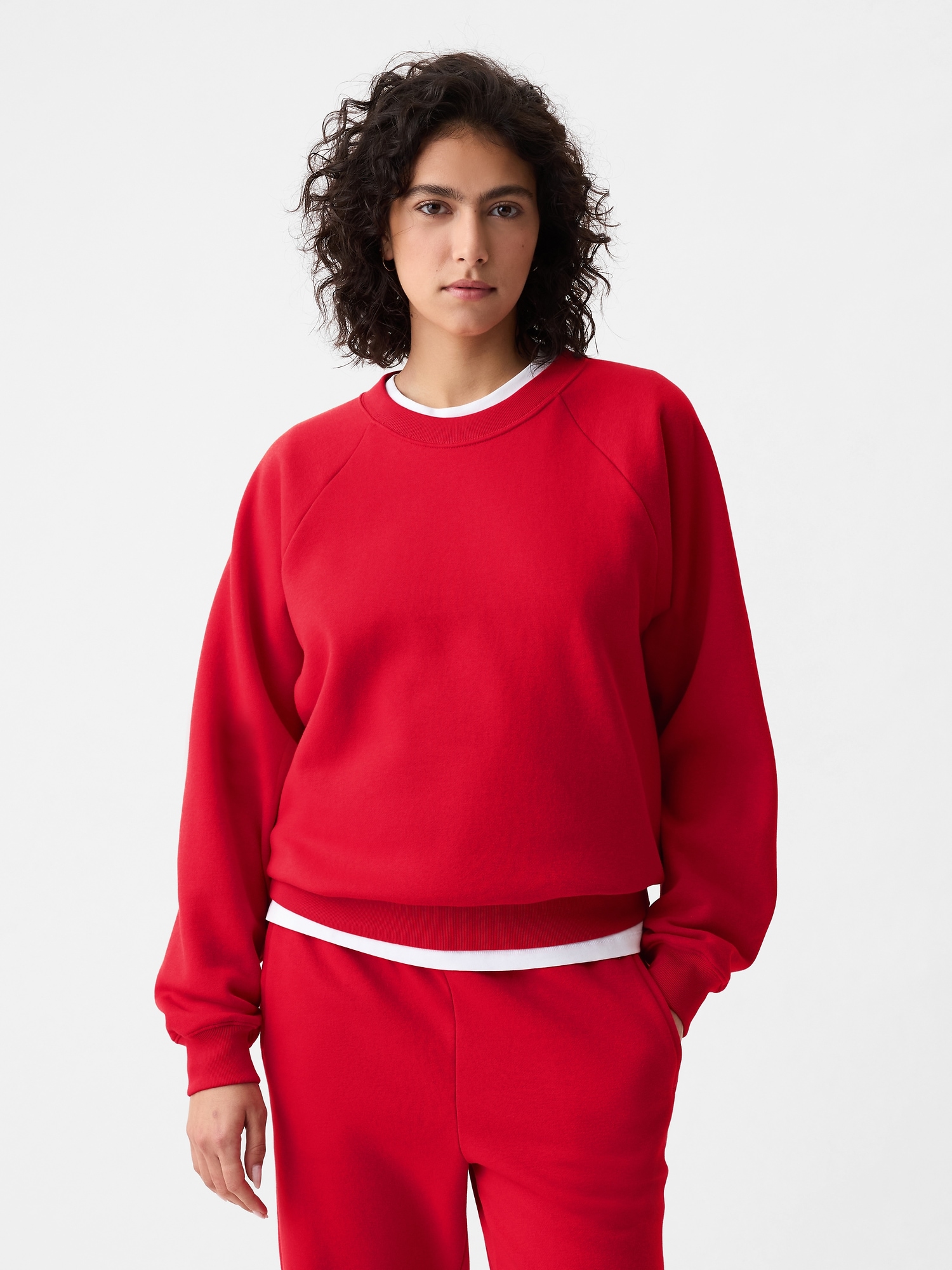 Shop Gap Vintage Soft Raglan Sweatshirt In Modern Red
