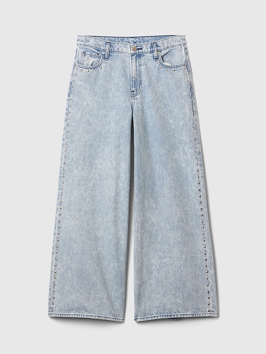 Image number 7 showing, Mid Rise Studded Baggy Jeans