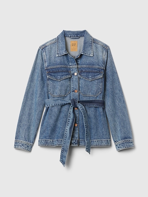 Image number 5 showing, UltraSoft Belted Denim Jacket