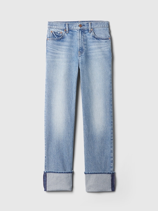 Image number 7 showing, High Rise Cuffed &#39;90s Straight Jeans