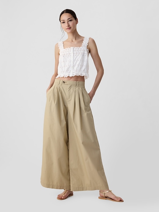 Image number 1 showing, Gap &#215 DÔEN High Rise Khaki Trousers