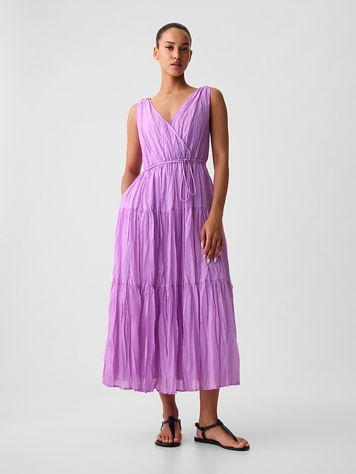 Image number 1 showing, Pleated Tiered Maxi Dress