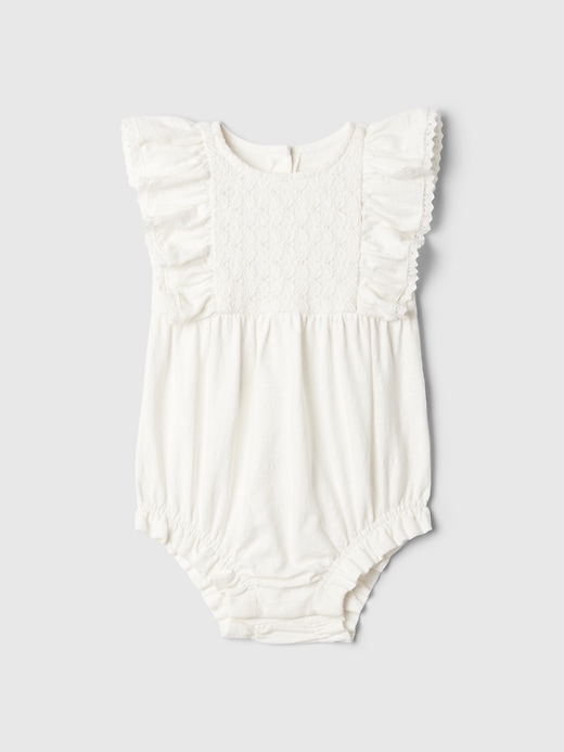 Image number 1 showing, Baby Crochet Shorty One-Piece