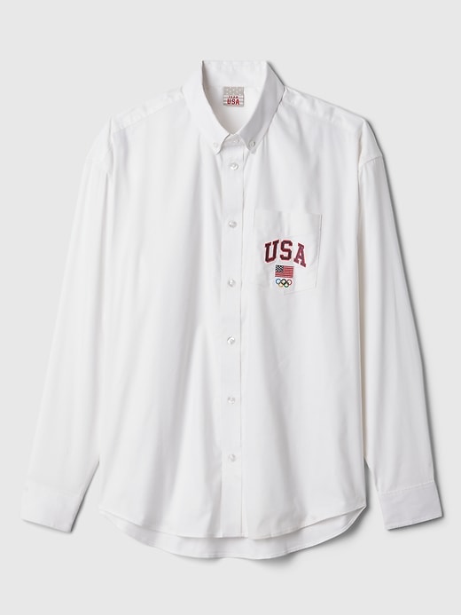 Image number 4 showing, Team USA Oversized Oxford Shirt
