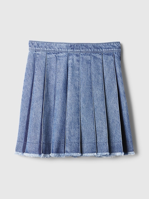 Image number 5 showing, Pleated Denim Mini Skirt