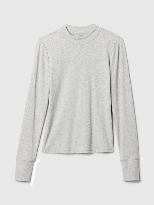 Image number 5 showing, Essential Rib Mockneck T-Shirt