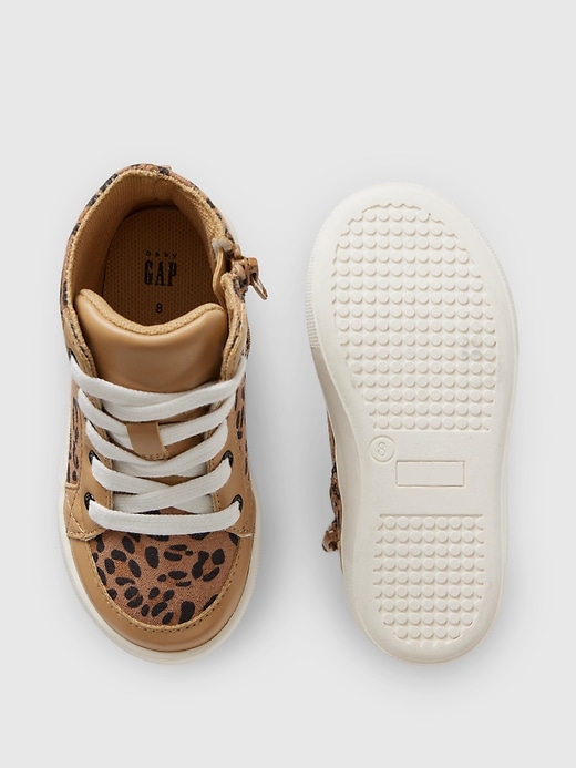 Image number 3 showing, Toddler Leopard High-Top Sneakers