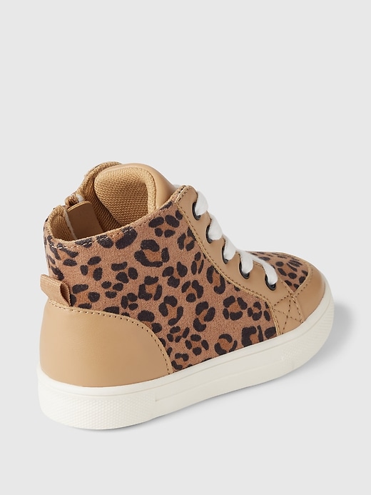 Image number 4 showing, Toddler Leopard High-Top Sneakers