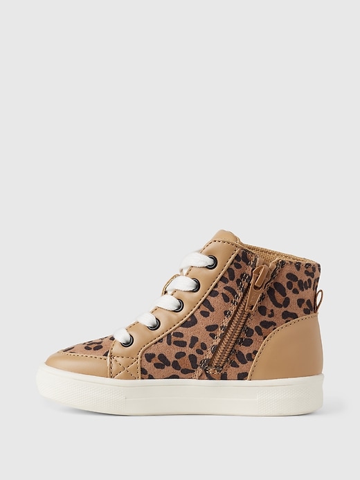 Image number 5 showing, Toddler Leopard High-Top Sneakers