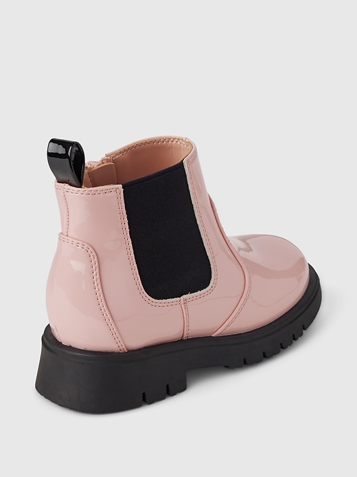 Image number 4 showing, Toddler Vegan Patent Leather Chelsea Boots