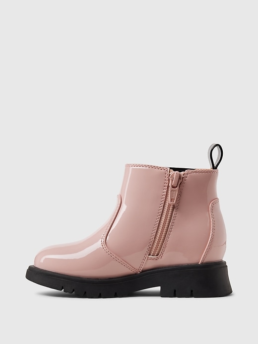 Image number 5 showing, Toddler Vegan Patent Leather Chelsea Boots