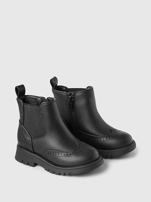 Image number 2 showing, Toddler Vegan Leather Ankle Boots