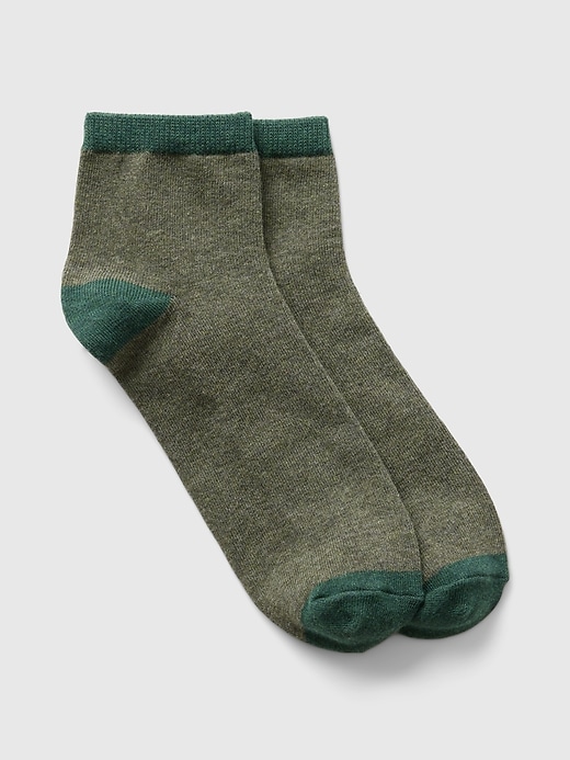 View large product image 1 of 4. Colorblock Quarter Crew Socks